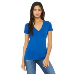 Buy Bella + Canvas B6035 Ladies Jersey Short-Sleeve Deep V-Neck T-Shirt | ApparelChoice.ca