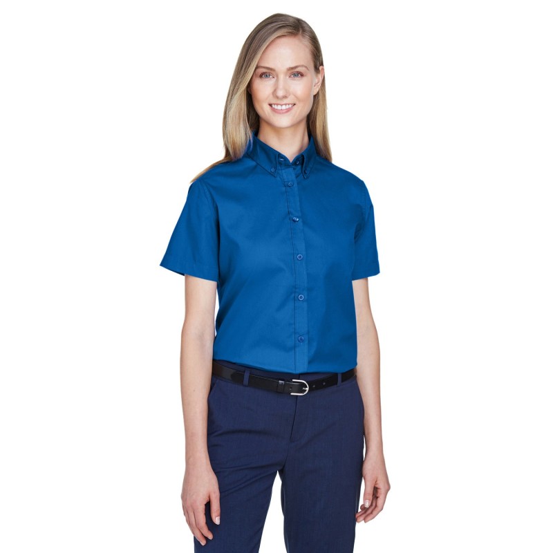 Buy Core365 78194 Ladies Optimum Short-Sleeve Twill Shirt | ApparelChoice.ca