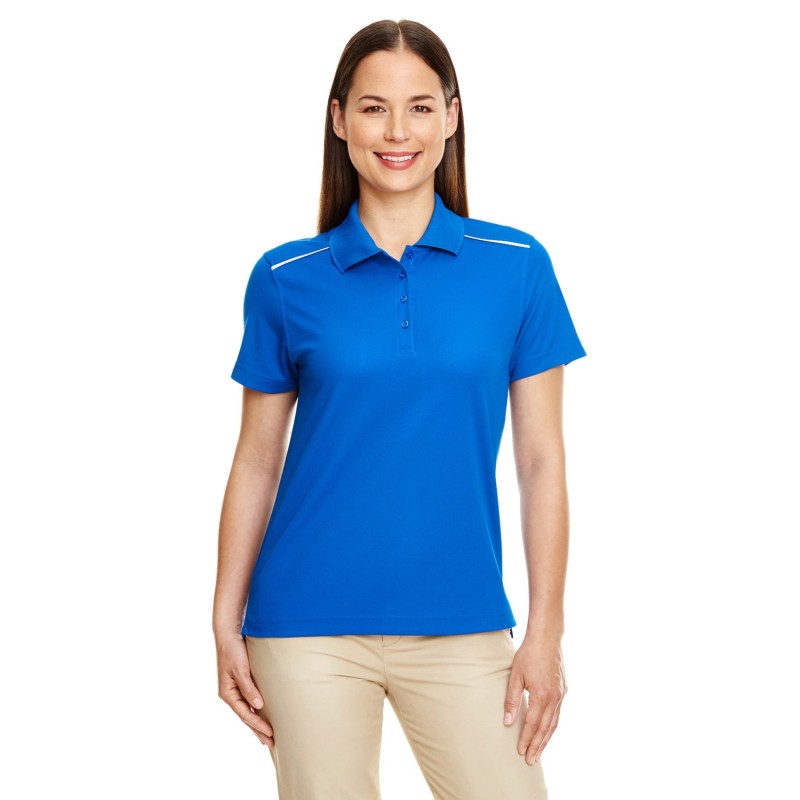 Buy Core365 78181R Ladies Radiant Performance Pique Polo with Reflective Piping | ApparelChoice.ca