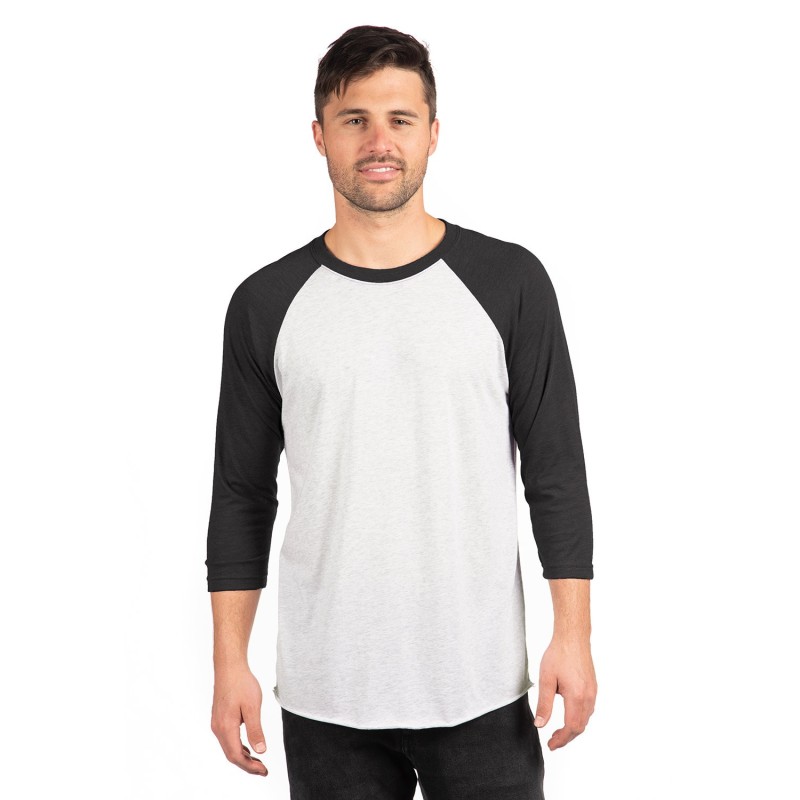 Buy Next Level Apparel 6051 Unisex Triblend 3/4-Sleeve Raglan | ApparelChoice.ca