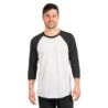 Buy Next Level Apparel 6051 Unisex Triblend 3/4-Sleeve Raglan | ApparelChoice.ca