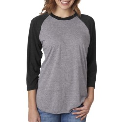 Buy Next Level Apparel 6051 Unisex Triblend 3/4-Sleeve Raglan | ApparelChoice.ca
