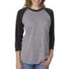 Buy Next Level Apparel 6051 Unisex Triblend 3/4-Sleeve Raglan | ApparelChoice.ca