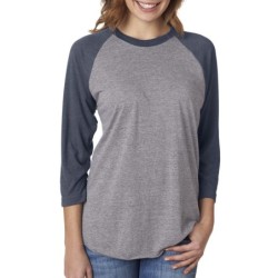 Buy Next Level Apparel 6051 Unisex Triblend 3/4-Sleeve Raglan | ApparelChoice.ca