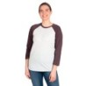 Buy Next Level Apparel 6051 Unisex Triblend 3/4-Sleeve Raglan | ApparelChoice.ca