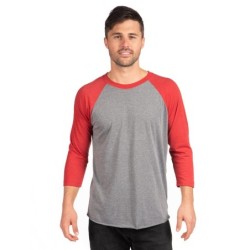 Buy Next Level Apparel 6051 Unisex Triblend 3/4-Sleeve Raglan | ApparelChoice.ca