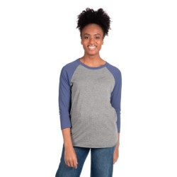 Buy Next Level Apparel 6051 Unisex Triblend 3/4-Sleeve Raglan | ApparelChoice.ca