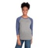Buy Next Level Apparel 6051 Unisex Triblend 3/4-Sleeve Raglan | ApparelChoice.ca