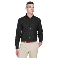 Buy Harriton M550T Men's Tall Long-Sleeve Denim Shirt | ApparelChoice.ca