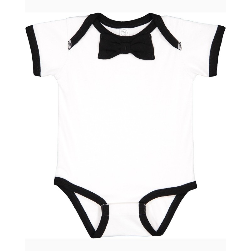 Buy Rabbit Skins RS4407 Infant Baby Rib Bow Tie Bodysuit | ApparelChoice.ca
