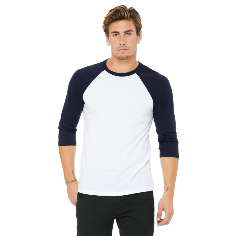 Buy Bella + Canvas 3200 Unisex 3/4-Sleeve Baseball T-Shirt | ApparelChoice.ca