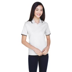 Buy Devon & Jones D140W Ladies Tipped Perfect Pima Interlock Polo | ApparelChoice.ca