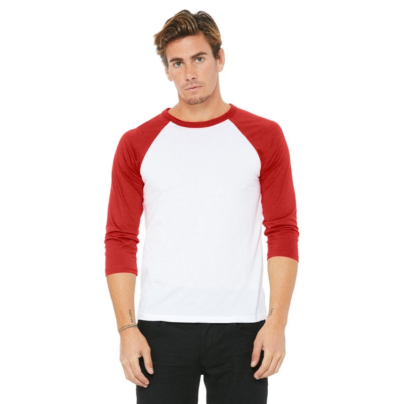 Buy Bella + Canvas 3200 Unisex 3/4-Sleeve Baseball T-Shirt | ApparelChoice.ca