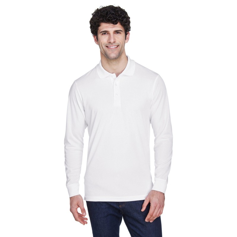 Buy Core365 88192 Men's Pinnacle Performance Long-Sleeve Pique Polo | ApparelChoice.ca