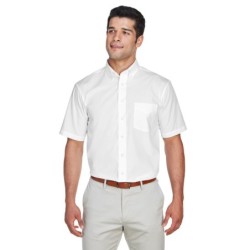 Buy Devon & Jones D620S Men's Crown Woven Collection Solid Broadcloth Short-Sleeve Shirt | ApparelChoice.ca