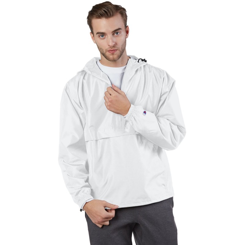 Buy Champion CO200 Adult Packable Anorak 1/4 Zip Jacket | ApparelChoice.ca