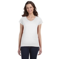 Buy Gildan G64VL Ladies SoftStyle Fitted V-Neck T-Shirt | ApparelChoice.ca