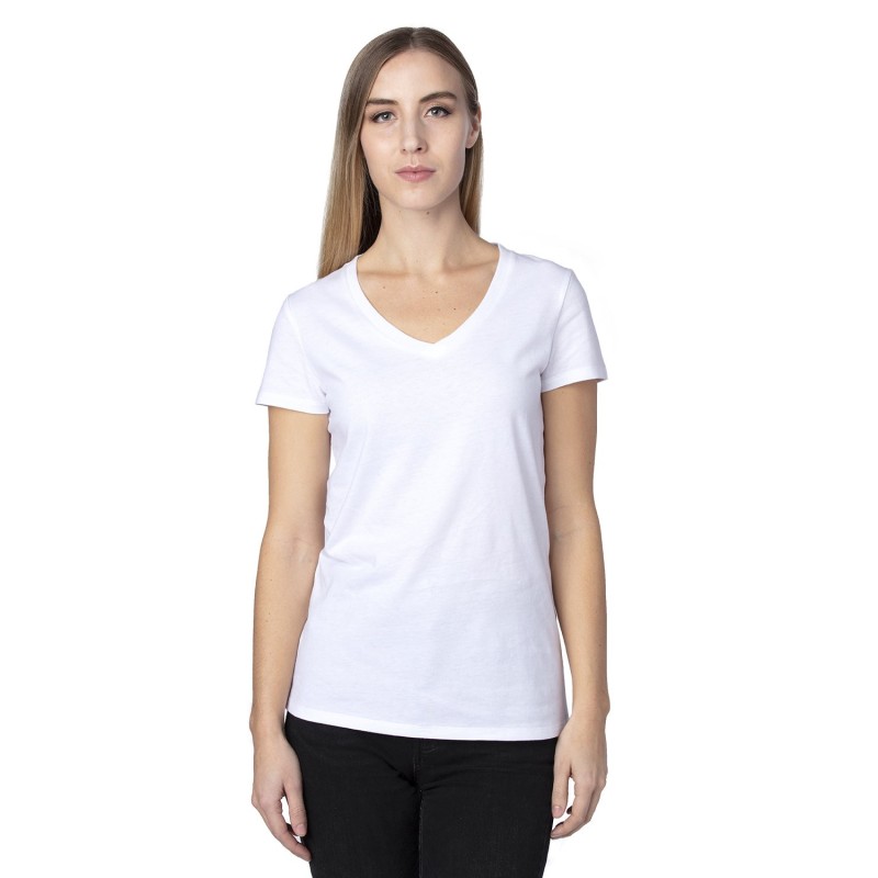 Buy Threadfast 200RV Ladies Ultimate CVC V-Neck T-Shirt | ApparelChoice.ca