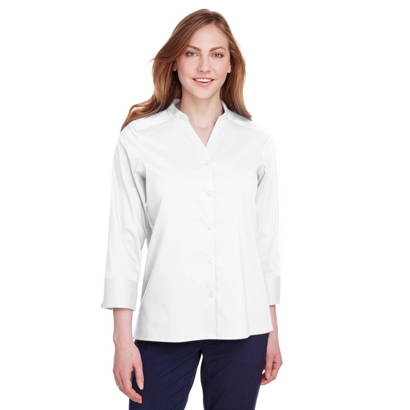 Buy Devon & Jones DG560W Ladies Crown Collection Stretch Broadcloth 3/4 Sleeve Blouse | ApparelChoice.ca