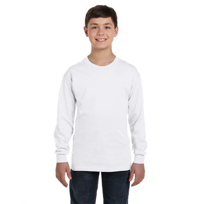 Buy Gildan G540B Youth Heavy Cotton Long-Sleeve T-Shirt | ApparelChoice.ca