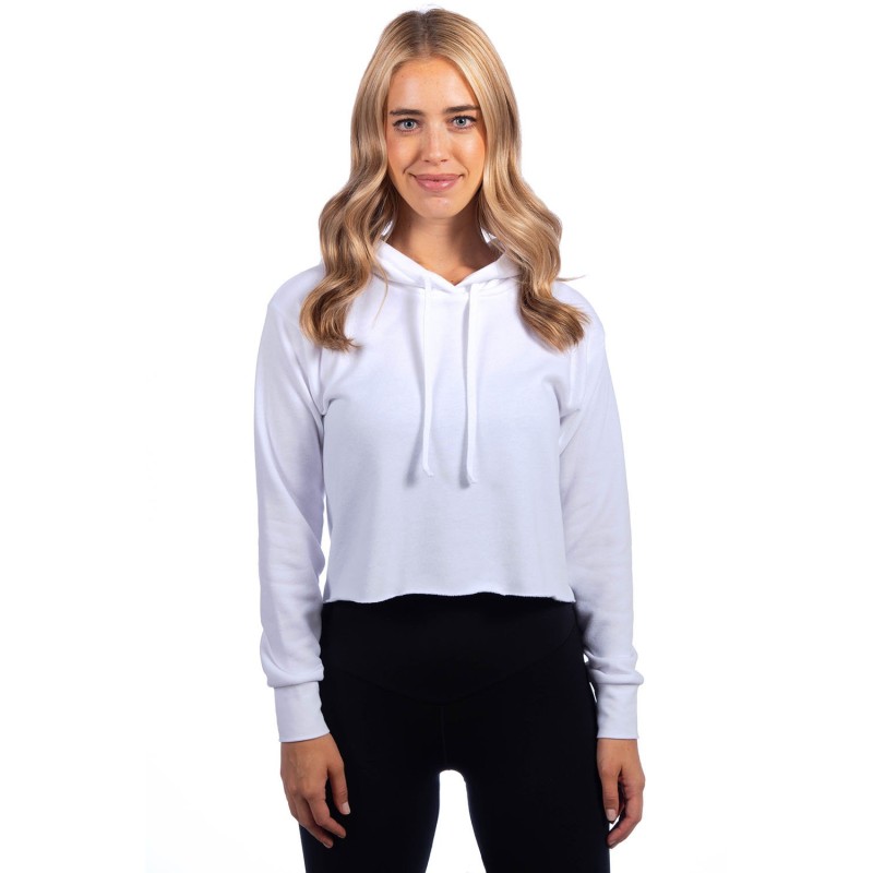 Buy Next Level Apparel 9384 Ladies Cropped Pullover Hooded Sweatshirt | ApparelChoice.ca