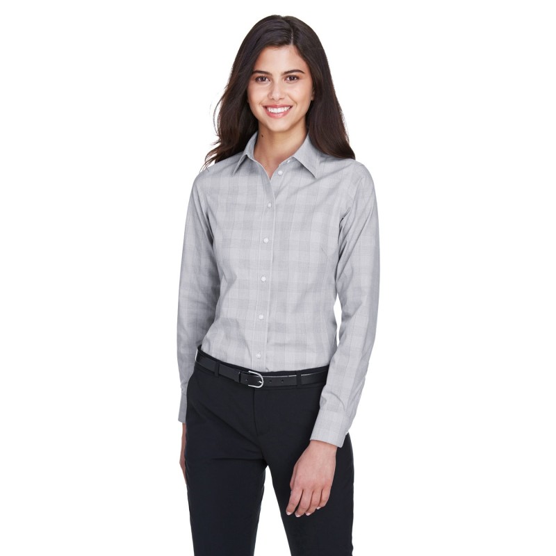 Buy Devon & Jones DG520W Ladies Crown Collection Glen Plaid Woven Shirt | ApparelChoice.ca