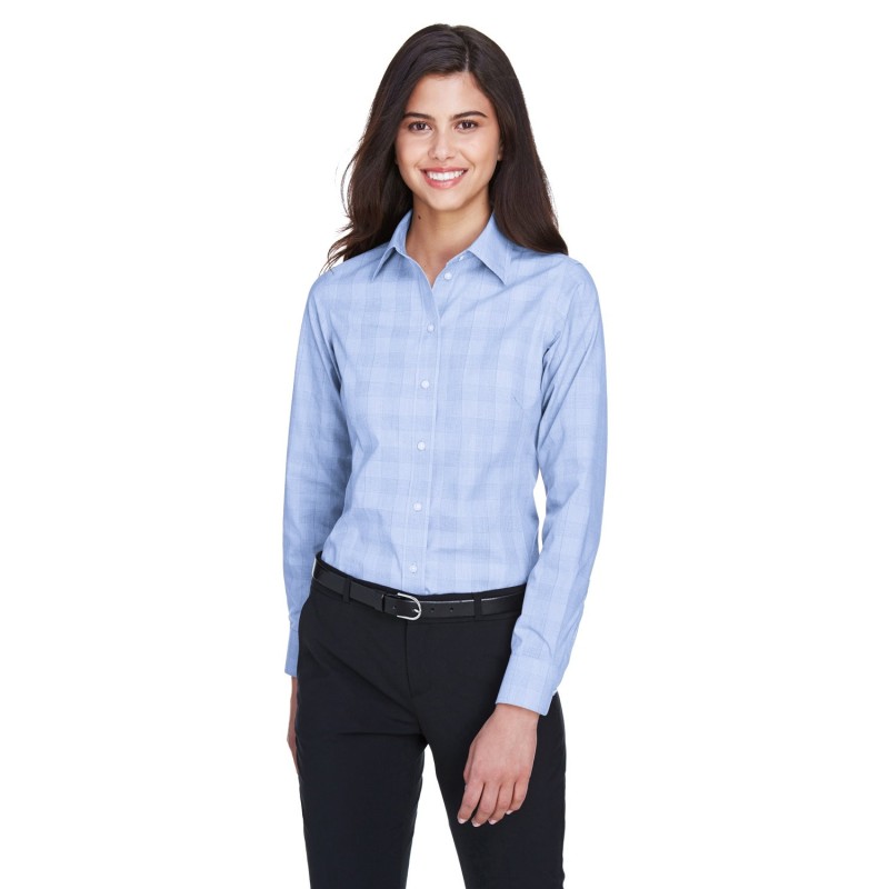 Buy Devon & Jones DG520W Ladies Crown Collection Glen Plaid Woven Shirt | ApparelChoice.ca