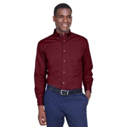 Buy Harriton M500 Men's Easy Blend Long-Sleeve Twill Shirt with Stain-Release | ApparelChoice.ca