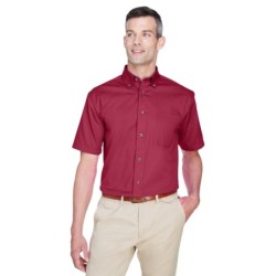 Buy Harriton M500S Men's Easy Blend Short-Sleeve Twill Shirt with Stain-Release | ApparelChoice.ca