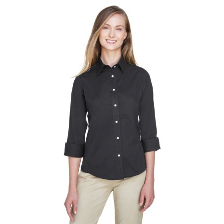 Buy Devon & Jones DP625W Ladies Perfect Fit 3/4-Sleeve Stretch Poplin Blouse | ApparelChoice.ca