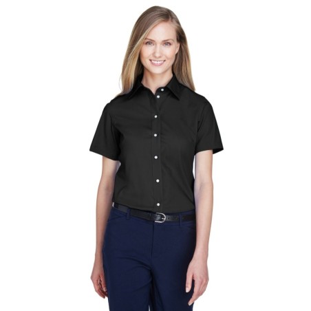 Buy Devon & Jones D620SW Ladies Crown Collection Solid Broadcloth Short-Sleeve Woven Shirt | ApparelChoice.ca