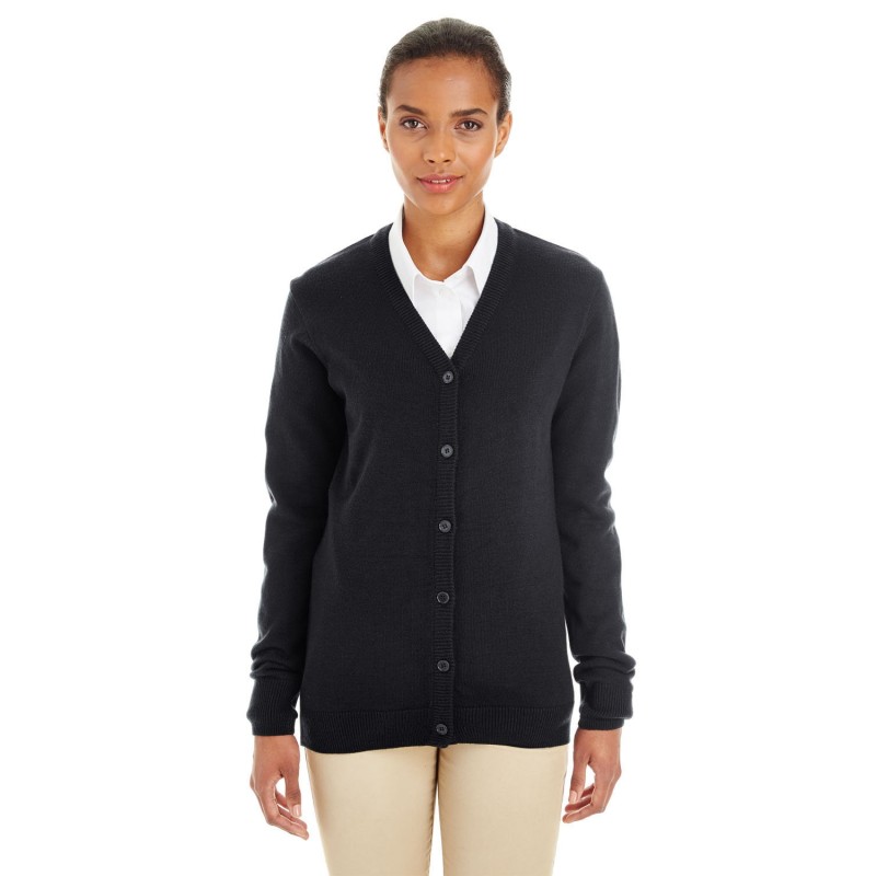Buy Harriton M425W Ladies Pilbloc V-Neck Button Cardigan Sweater | ApparelChoice.ca