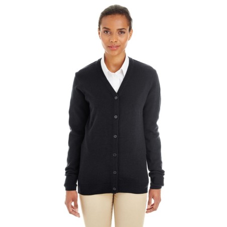 Buy Harriton M425W Ladies Pilbloc V-Neck Button Cardigan Sweater | ApparelChoice.ca