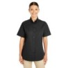 Buy Harriton M582W Ladies Foundation 100% Cotton Short-Sleeve Twill Shirt with Teflon | ApparelChoice.ca