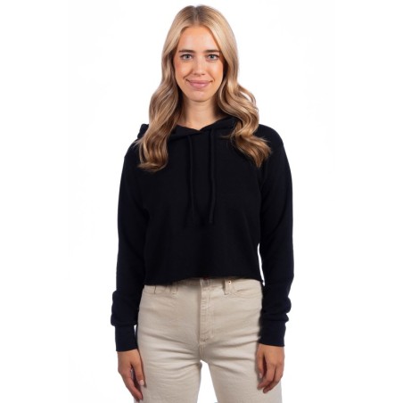Buy Next Level Apparel 9384 Ladies Cropped Pullover Hooded Sweatshirt | ApparelChoice.ca