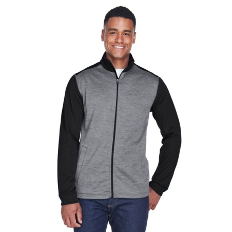 Buy Devon & Jones DG796 Men's Newbury Colorblock Melange Fleece Full-Zip | ApparelChoice.ca