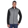 Buy Devon & Jones DG796 Men's Newbury Colorblock Melange Fleece Full-Zip | ApparelChoice.ca