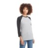 Buy Next Level Apparel 6251 Unisex CVC 3/4 Sleeve Raglan Baseball T-Shirt | ApparelChoice.ca