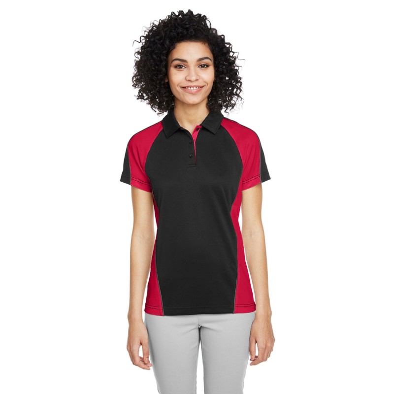 Buy Harriton M385W Ladies Advantage Snag Protection Plus IL Colorblock Polo | ApparelChoice.ca
